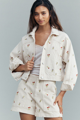 Pilcro Tulip Print Jacket | Anthropologie (US)