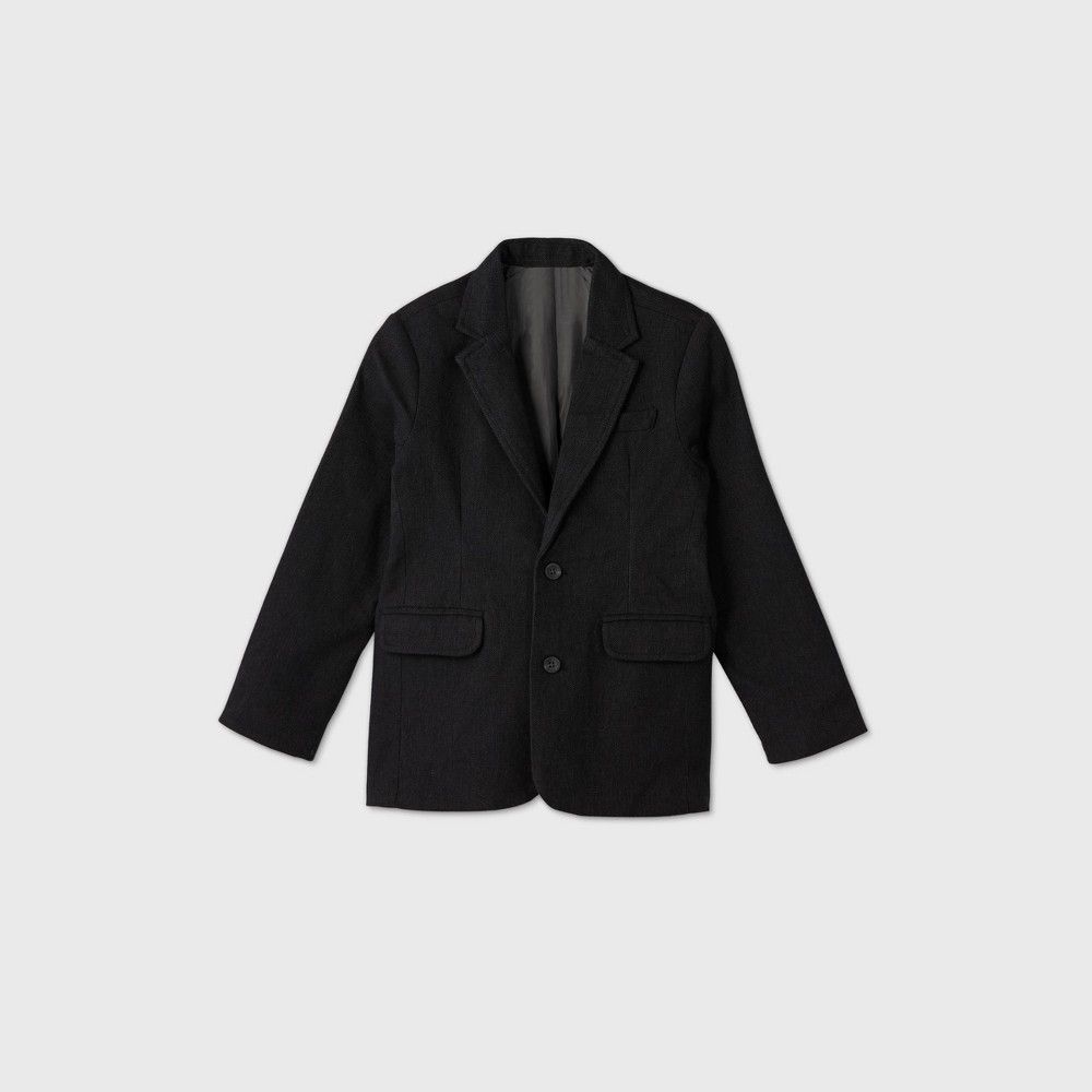 oversizeBoys' Tweed Holiday Suit Jacket - Cat & Jack Gray 8 Husky | Target