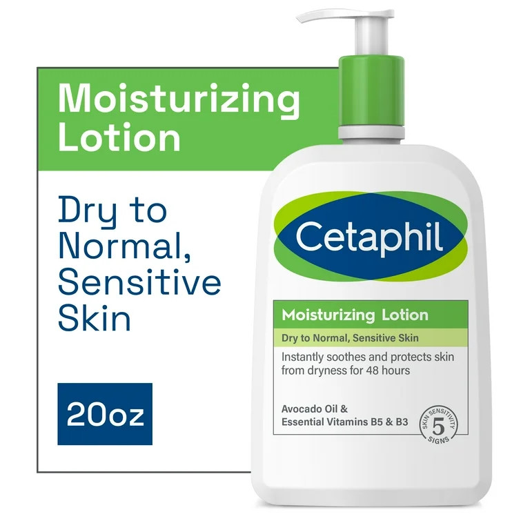 Cetaphil Hydrating Moisturizing Lotion for All Skin Types, Sensitive Skin, 20 oz | Walmart (US)