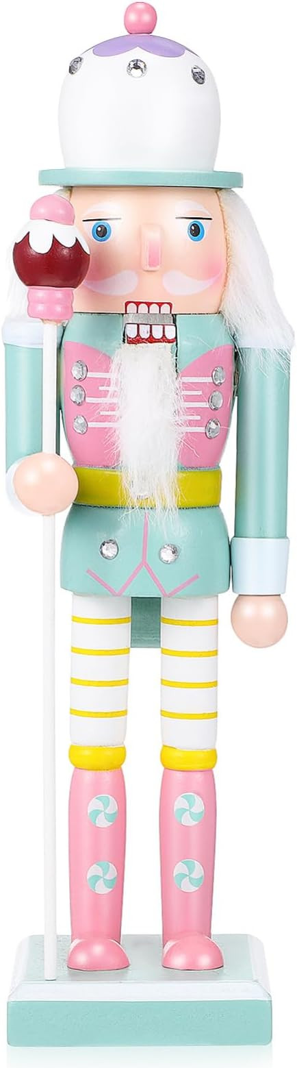CLISPEED Christmas Nutcracker Soldier: Wooden Nutcracker Figure Pink Nutcracker Christmas Decor P... | Amazon (CA)