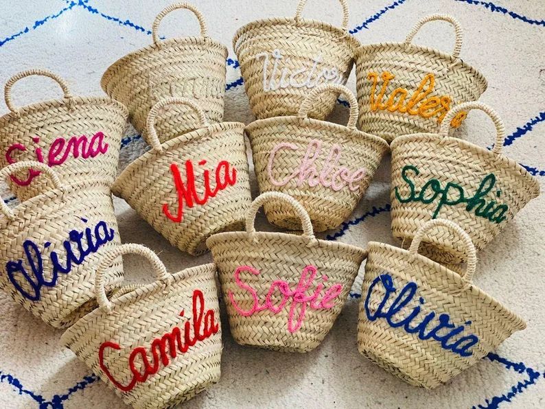 Personalized WEDDING GUEST GIFT monogram bag basket,bridal shower bags,customized straw bags,cust... | Etsy (US)
