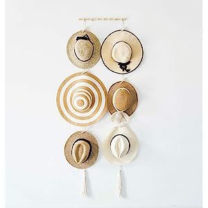 Hat Organizer | Hat Wall Hanging | Boho Hats Decor | Hat Rack for Display | Hat Hanger for Wall Stor | Amazon (US)