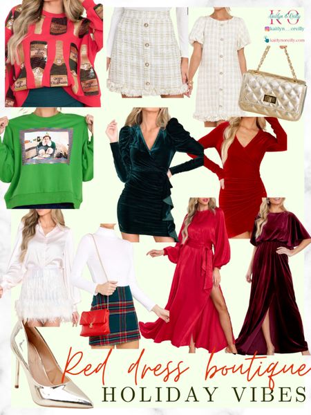 Red dress boutique holiday outfits! Cute Christmas dresses and thanksgiving dresses , velvet dresses , holiday outfits , Christmas outfits , holiday party outfits ,  and thanksgiving dresses! I love the velvet dresses , the maxi dresses , plaid skirts , festive holiday sweaters , pumps and handbags!   

#LTKitbag #LTKshoecrush #LTKSeasonal #LTKunder100 #LTKstyletip #LTKHoliday #LTKU #LTKunder50 #LTKcurves #LTKSeasonal #LTKunder100 #LTKitbag #LTKshoecrush