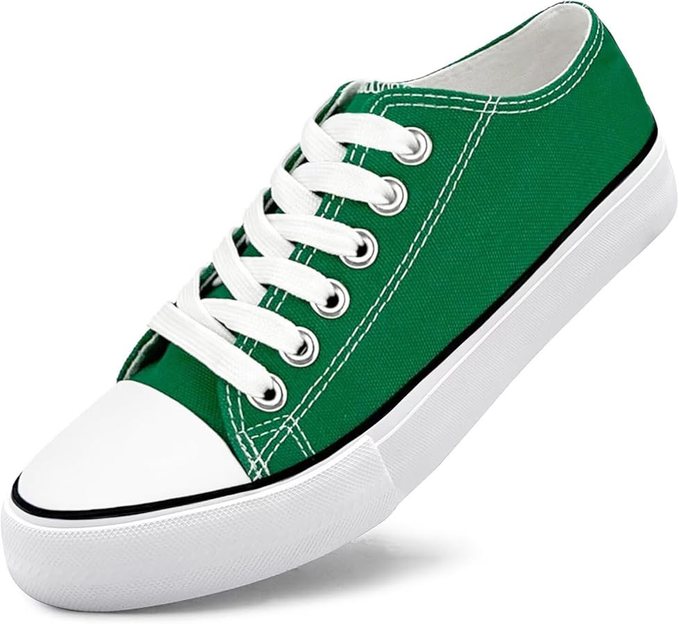 Unisex Low Top Lace Up Casual Canvas Shoes for Women and Men, Comfortable Lightweight Classic Fas... | Amazon (US)