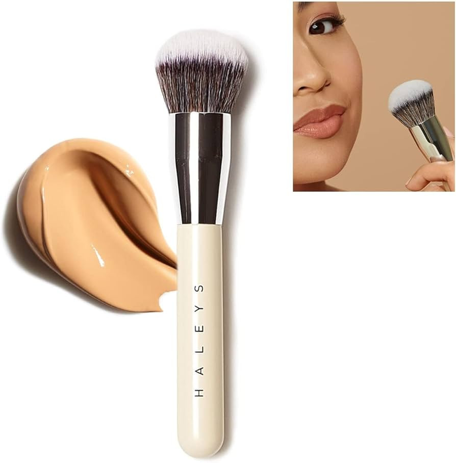 HALEYS Kabuki Makeup Brush, Sustainable Wood, Cruelty-Free Vegan Bristles for Airbrushed Finish, ... | Amazon (US)