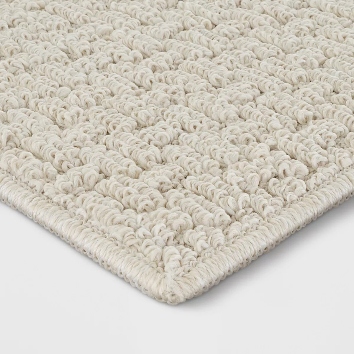 1'8"x2'6" Washable Solid Machine Tufted Accent Rug Tan - Threshold™: Skid-Resistant, Indoor, Lo... | Target