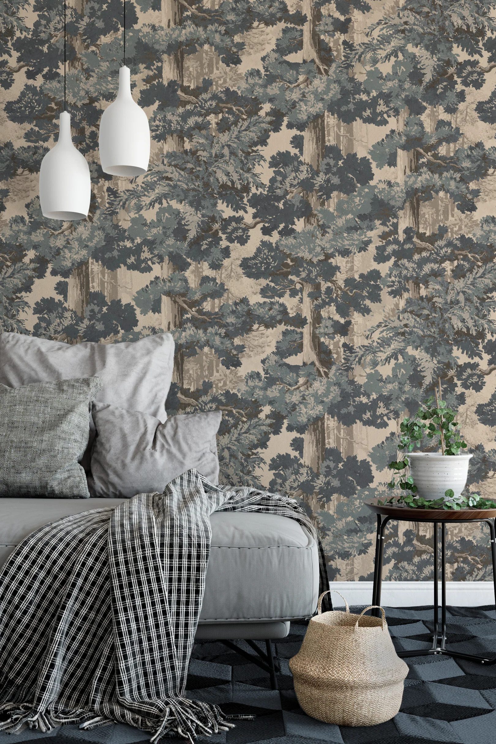 Sequoia Mural Dusk | Trees Collection Paste the Wall Wallpaper by Artscape | Made in Sweden | Artscape