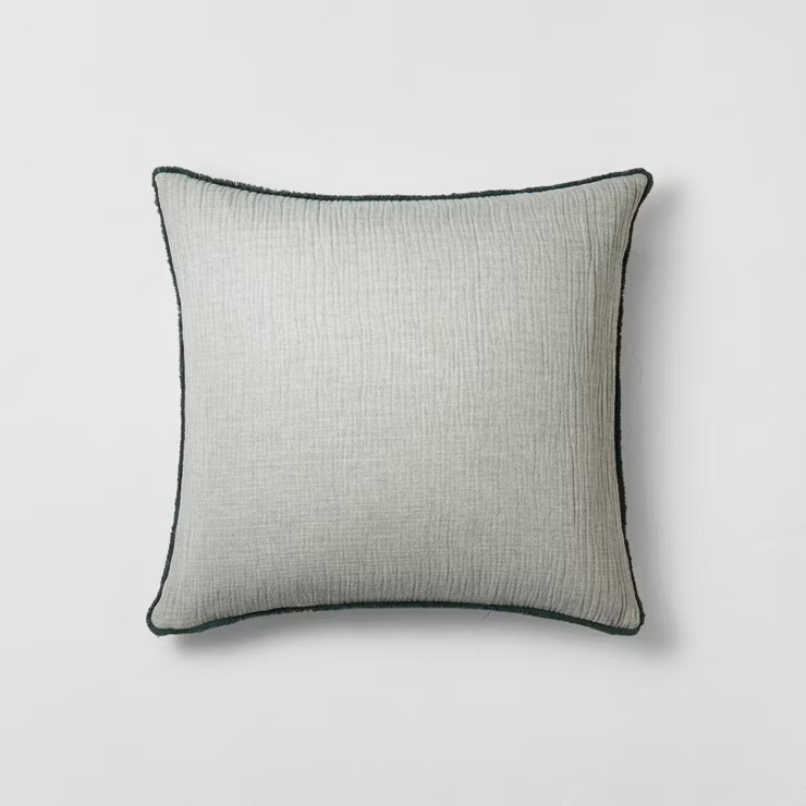 Euro 26''x26'' Textured Chambray Cotton Decorative Throw Pillow - Casaluna™ | Target