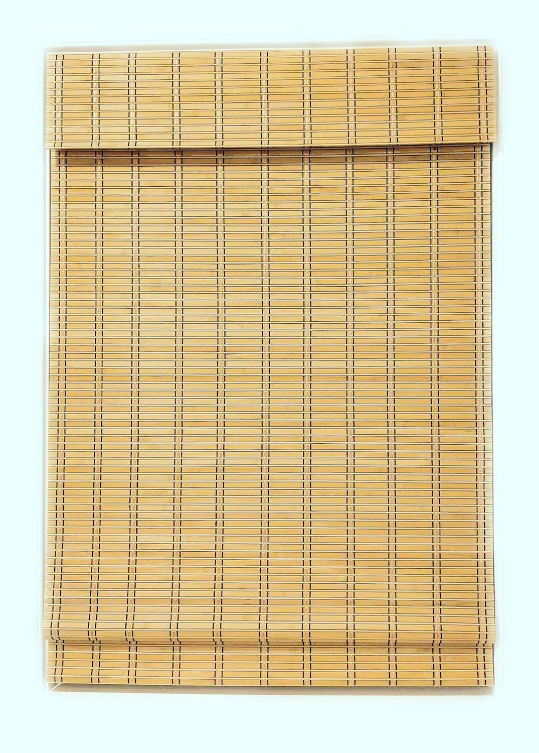 TJ Global Cordless Bamboo Window Blind Sun Shade, Light Filtering Roman Shades (24" x 64") | Amazon (US)