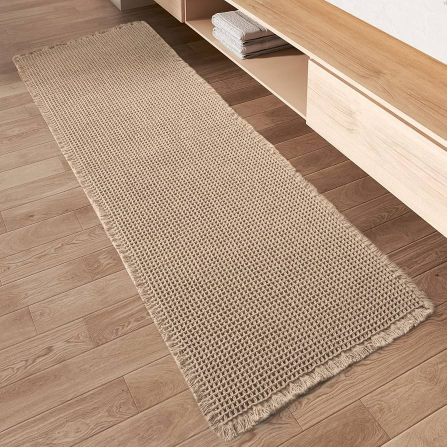 AMOAMI Upgraded Waffle Runner Rug, Super Absorbent Non Slip Bath Mats for Bathroom Floor, Machine... | Amazon (US)