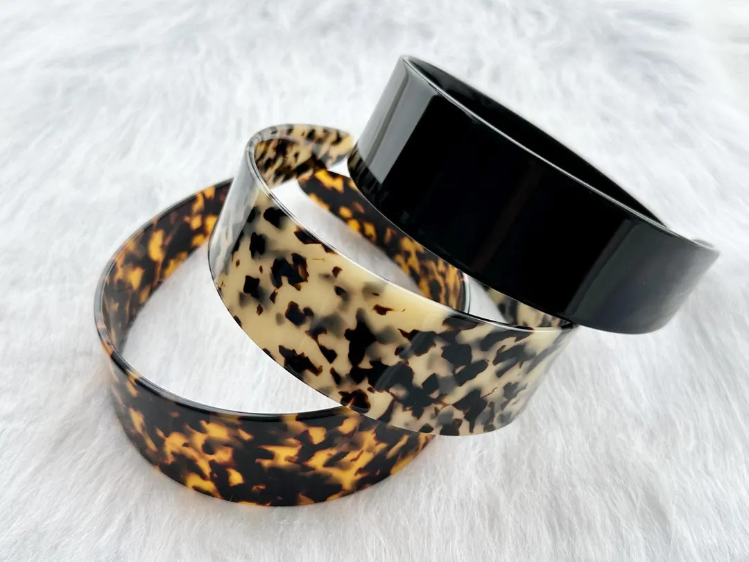 Vintage Tortoiseshell Acetate Adjustable Headband, Wide Leopard Headbands,fashion Headband,exquis... | Etsy (US)