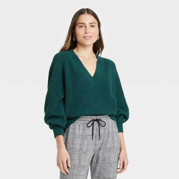 Women's V-Neck Pullover Sweater - A New Day™ | Target