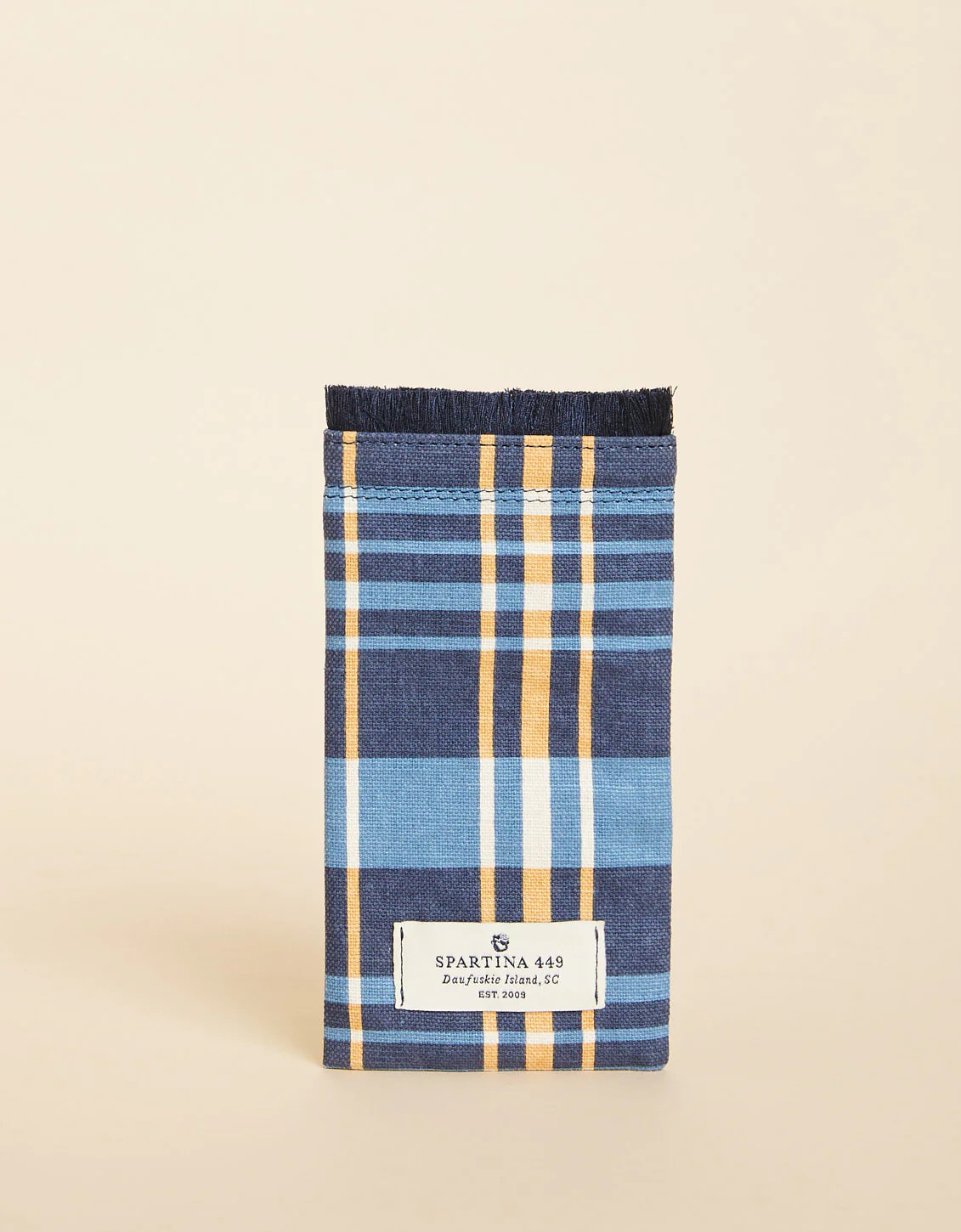 Sunglass Case Kalalanta Plaid Navy | Spartina 449