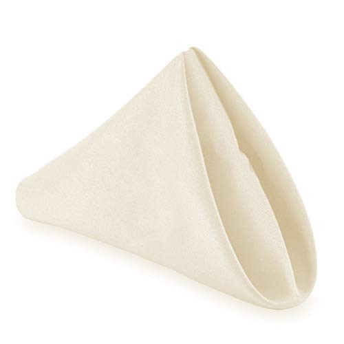 TableLinensforLess 17x17 Inch Polyester Cloth Napkins, Set of 6 (Ivory) | Amazon (US)
