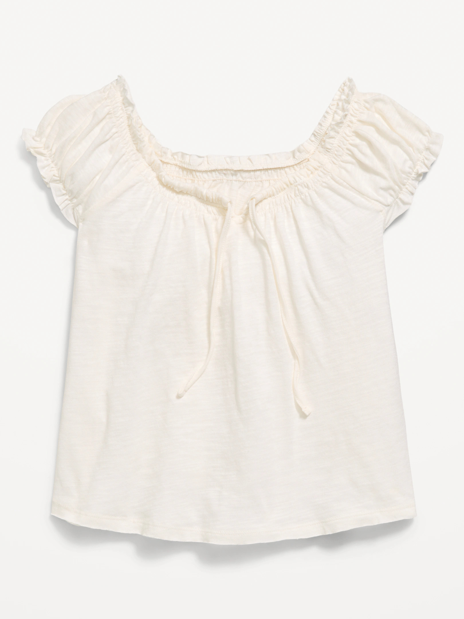 Short-Sleeve Tie-Front Jersey-Knit Top for Girls | Old Navy (US)