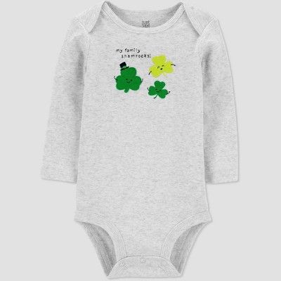 Baby 'My Family Shamrocks' Bodysuit - Just One You® made by carter's Gray | Target