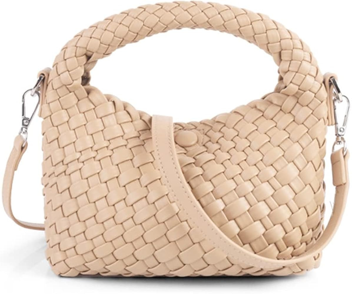 JINMANXUE Small Hand Woven Handbags for Women Shoulder Crossbody Bag Purses Cassual Top Handle Ba... | Amazon (US)
