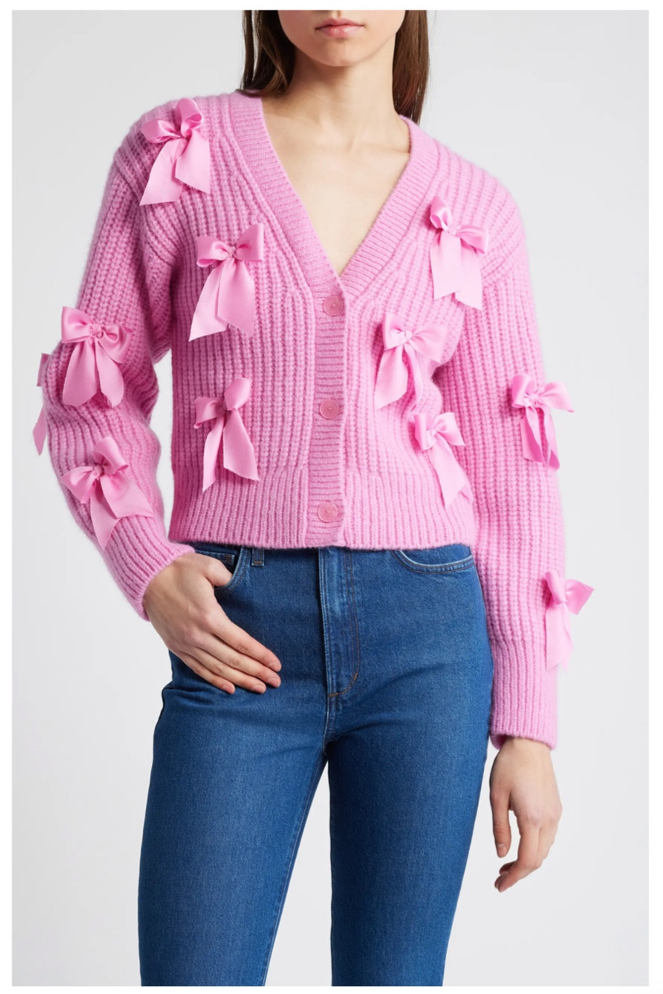 Bow cardigan bow sweater Valentine’s Day outfit 💗

#LTKFindsUnder50 #LTKSaleAlert #LTKStyleTip