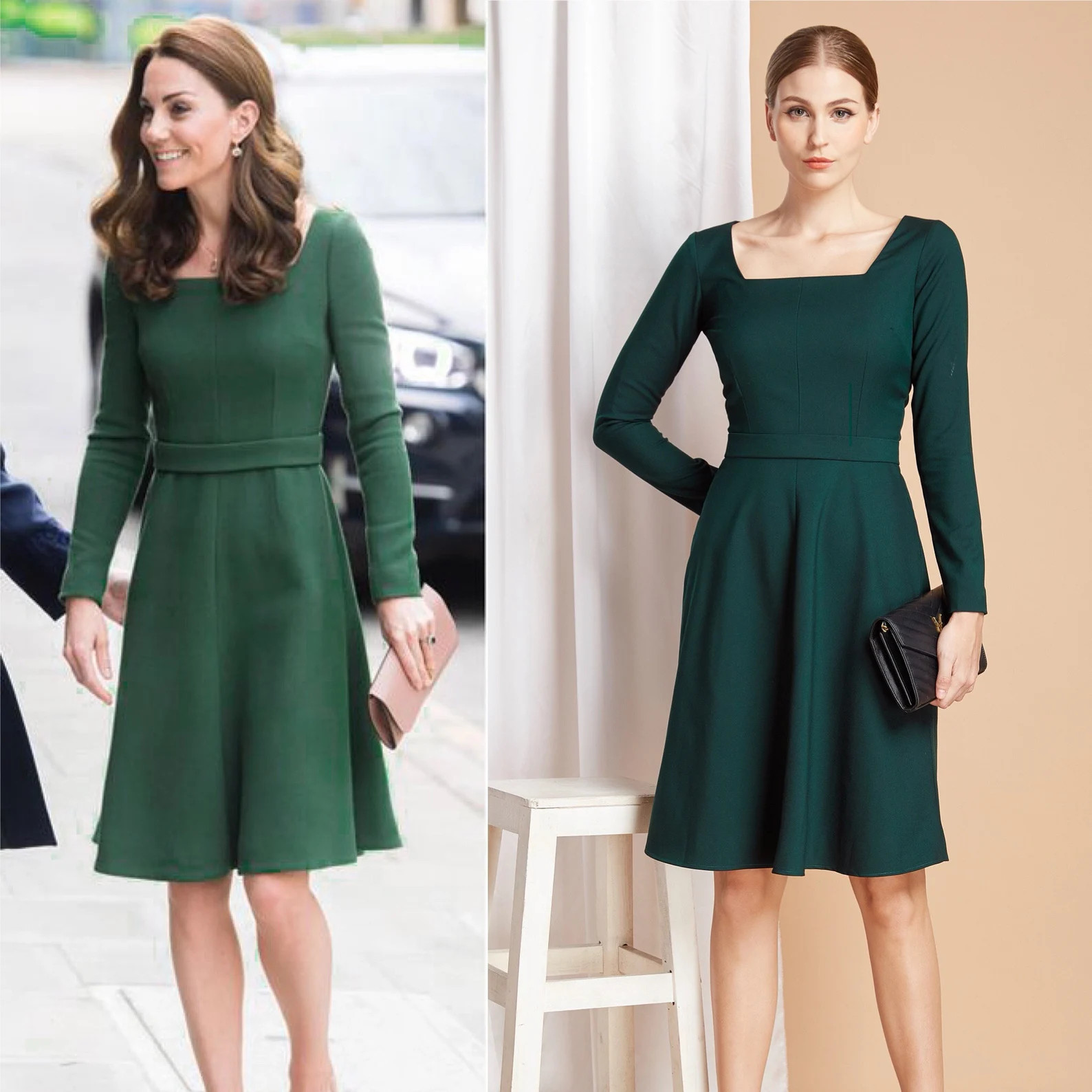 kate middleton green  dress swing rockabilly celeb inspired custom made | Etsy (US)