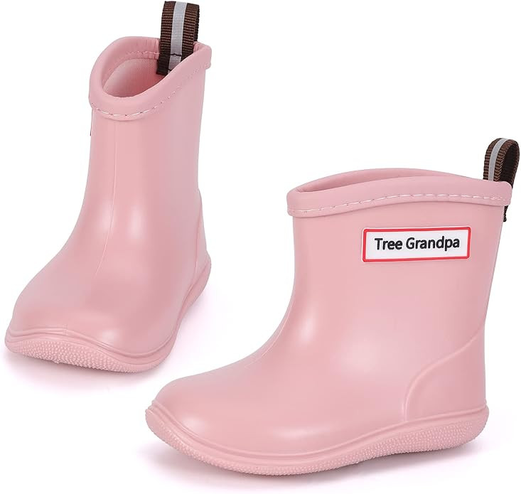 Tree Grandpa Toddler Rain Boots Baby Kids Easy-on Rain shoes Children Waterproof Shoes for Boys G... | Amazon (US)