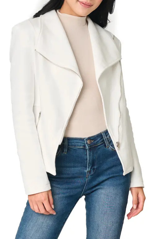 GIBSONLOOK Moto Jacket in White at Nordstrom, Size Xx-Small | Nordstrom