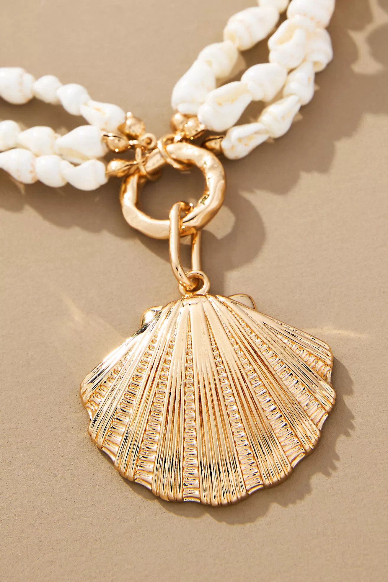 Layered Pearl Shell Pendant Necklace | Anthropologie (US)