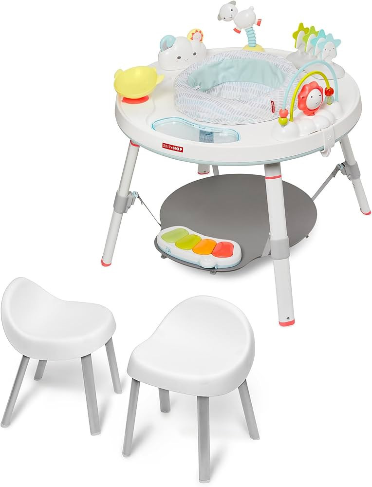 Skip Hop Baby 3-in-1 Grow with Me Set with Activity Center & Toddler Chairs, Silver Lining Cloud | Amazon (US)