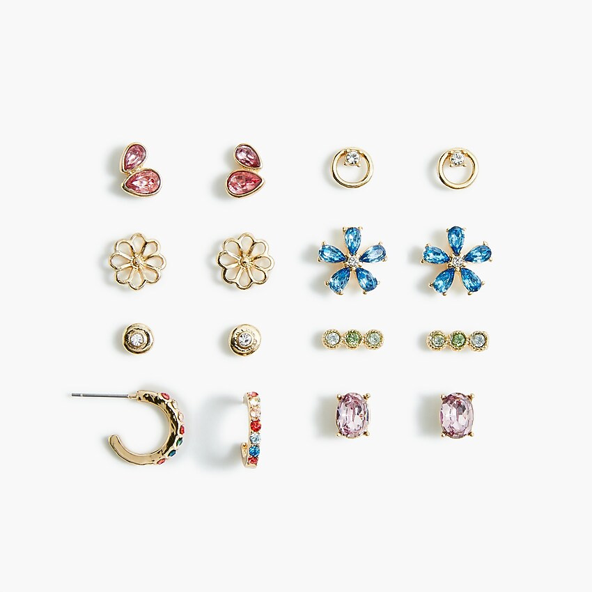 Rhinestone stud earrings set | J.Crew Factory