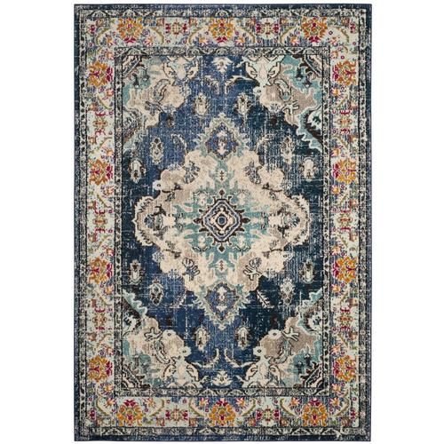 Safavieh Monaco Mahal Navy/Light Blue Indoor Oriental Area Rug (Common: 11 x 15; Actual: 11-ft W ... | Lowe's