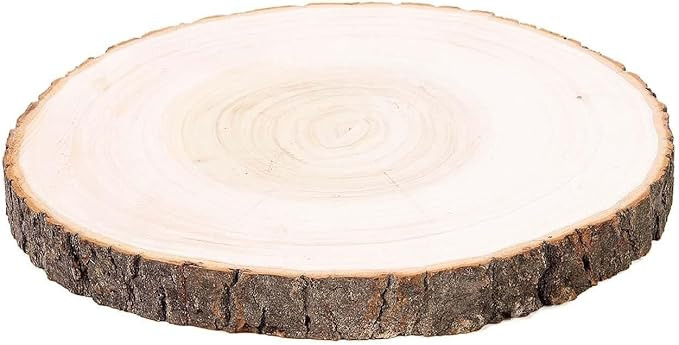 11-15-Inch Wide Natural Round Poplar Wooden Slices Party Tabletop Centerpieces - Wedding Party Cr... | Amazon (US)