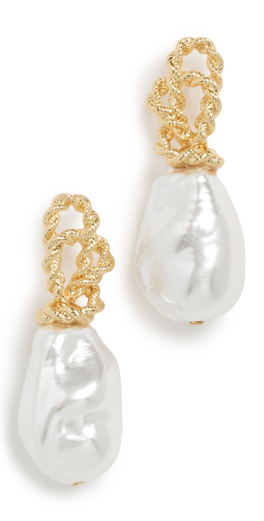 Lele Sadoughi Chateau Rope Button Earrings Pearl 100 One Size | Shopbop