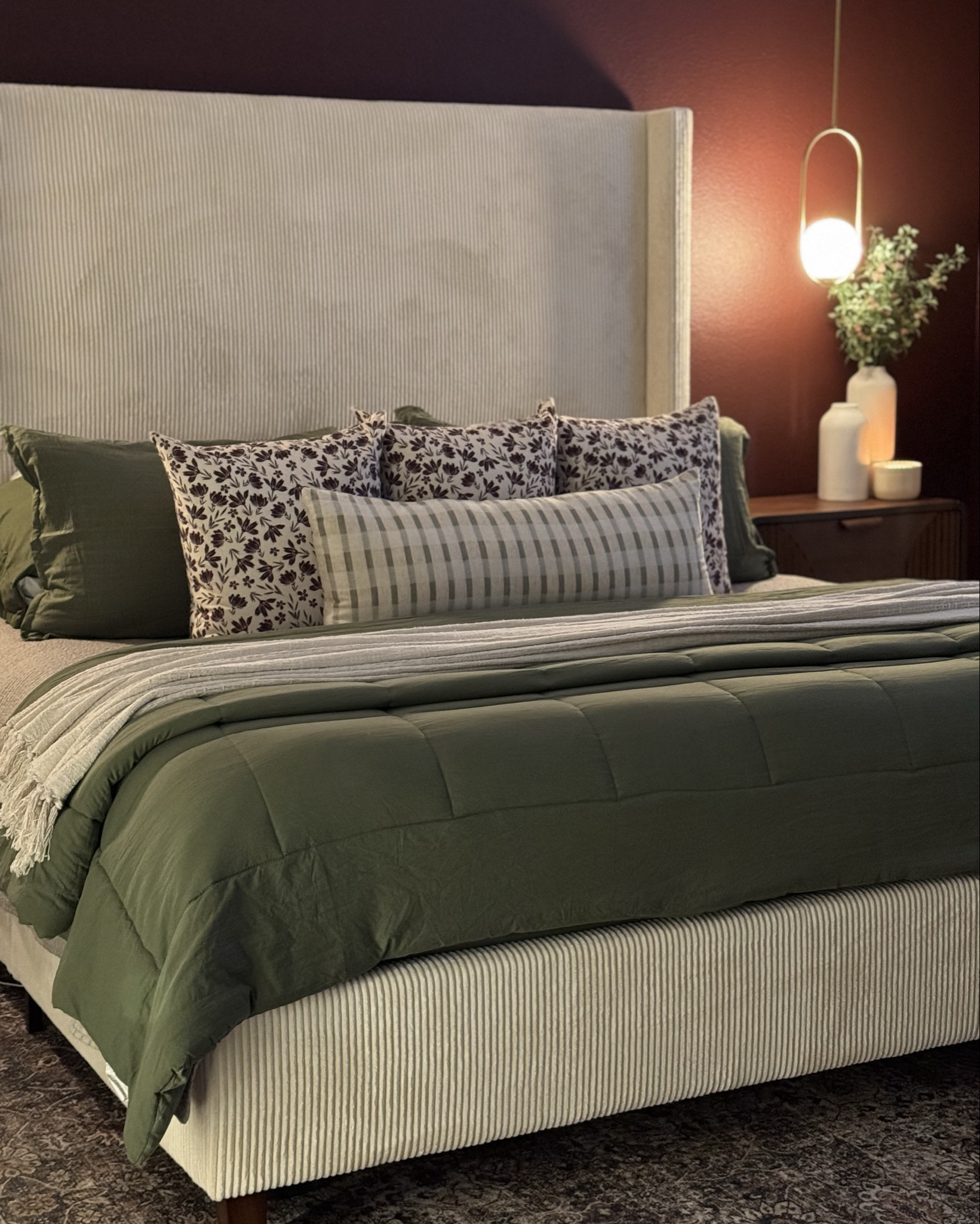 I’ve slowly been making changes to our primary bedroom little by little. We still plan on adding wood beams to the ceiling, molding on the walls, and a fireplace with built ins opposite of our bed. All in due time but for now we’re enjoying the changes. Even the pups! 😆 #bedroom #bedroomdesign

#LTKHome