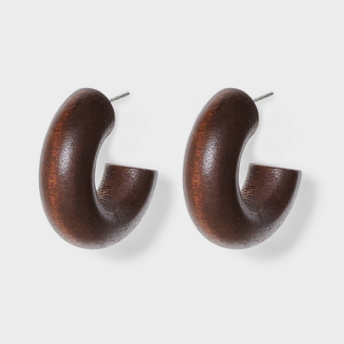 Thick Hoop Earrings - A New Day™ Brown | Target