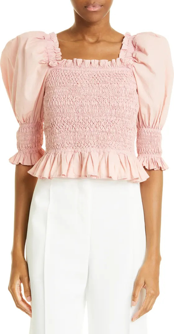 Simona Puff Sleeve Smocked Top | Nordstrom