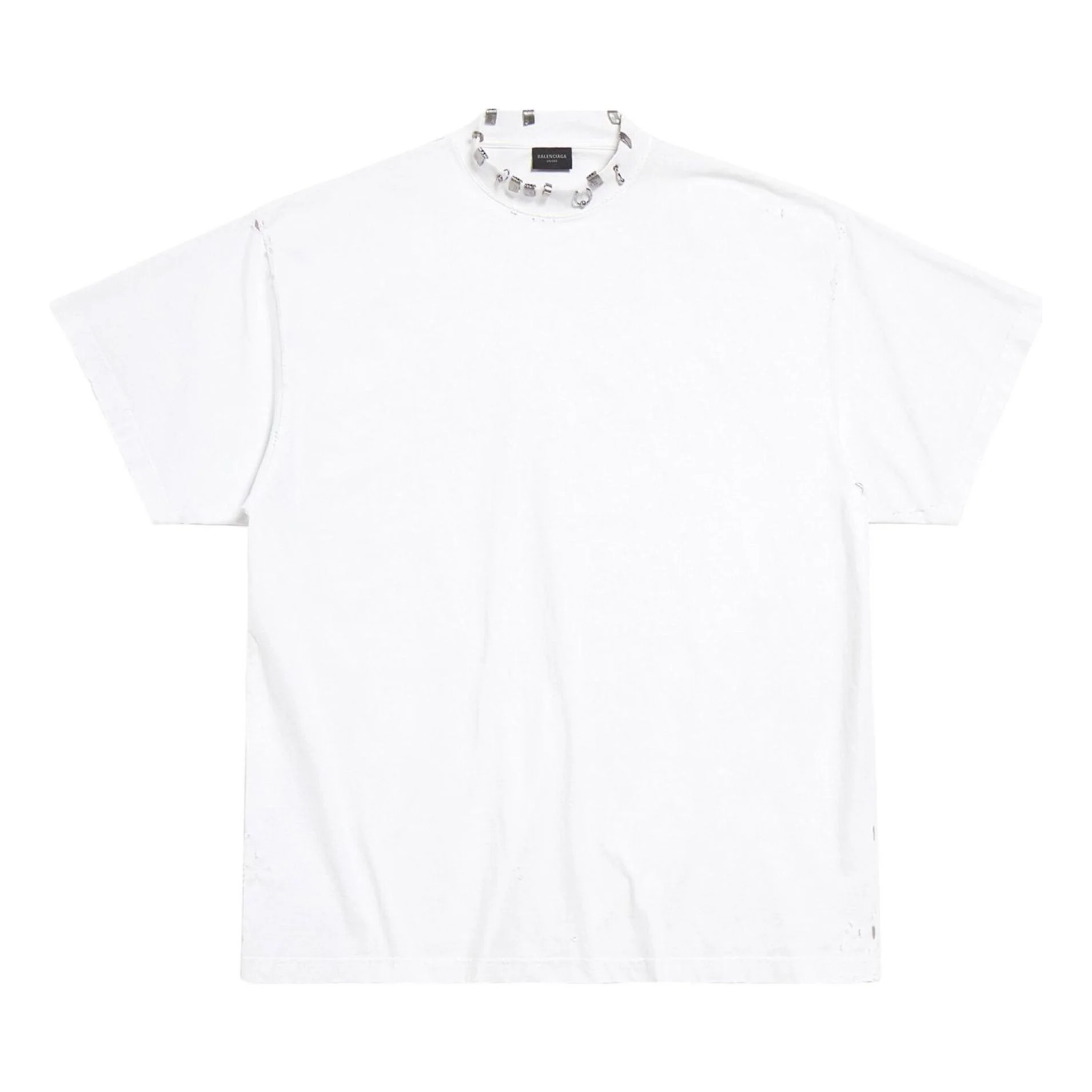 (WMNS) Balenciaga Pierced T-shirt Oversized 'White' 761460TPVD49000 | KICKS CREW
