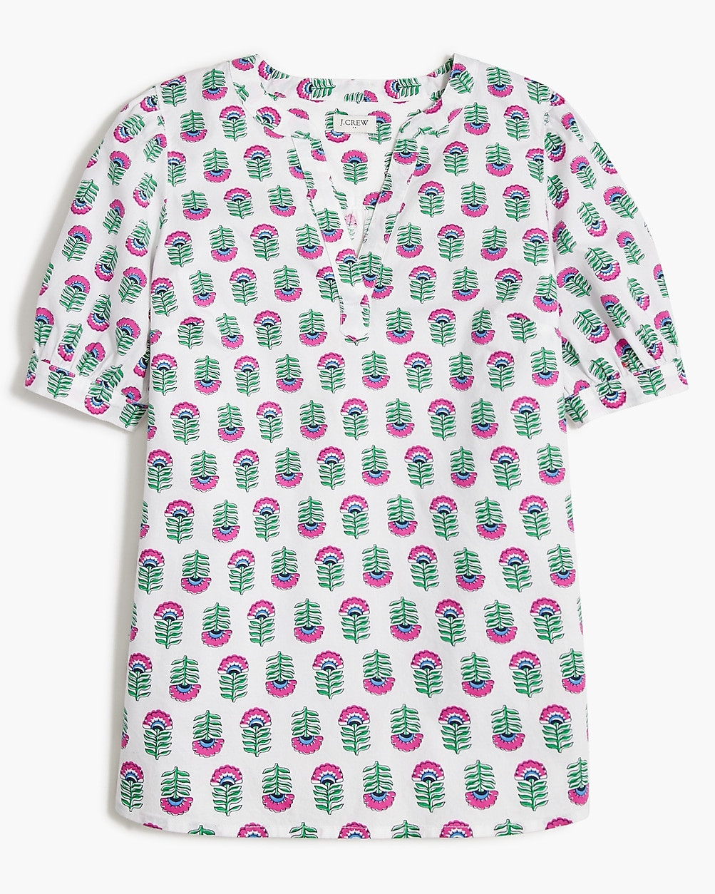 Printed short-sleeve poplin top | J.Crew Factory