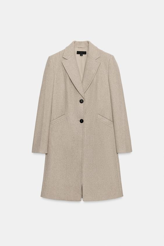 Zara - Soft Shoulder Padded Coat - Red - Xs - Woman | Zara US