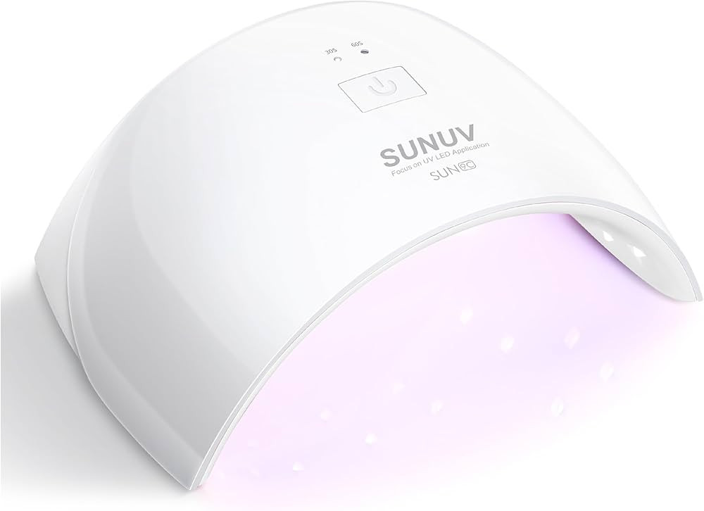 SUNUV LED UV Light for Nails, UV Dryer for Gel Polish Nail Lamp with Sensor 2 Timers SUN9C White ... | Amazon (US)