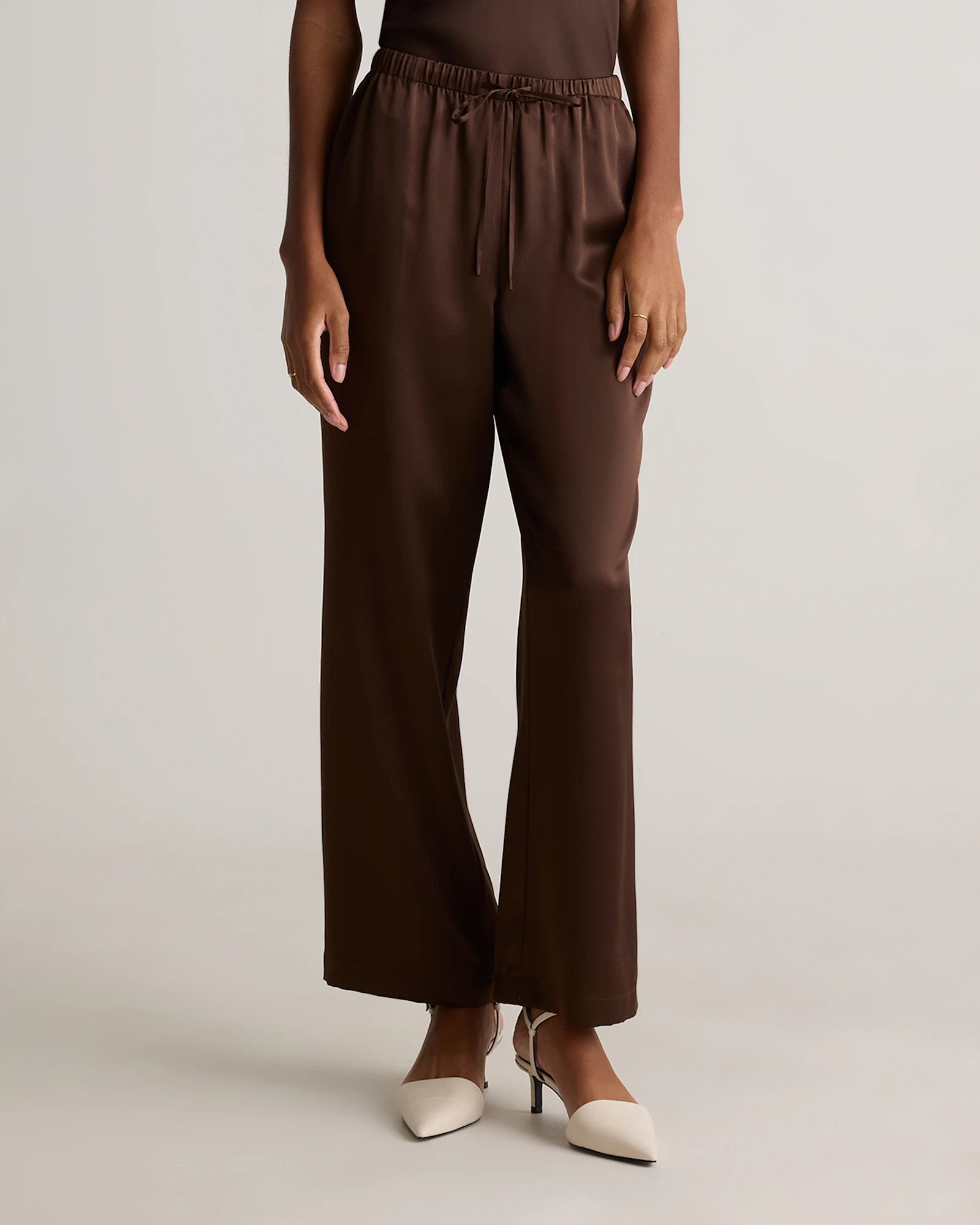 100% Washable Silk Drawstring Wide Leg Pants | Quince