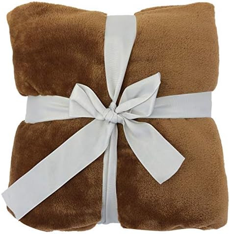 Allgala 60x90 Super Soft Flannel Plush Light Weight Throw Blanket-Caramel-BLK82504 | Amazon (US)