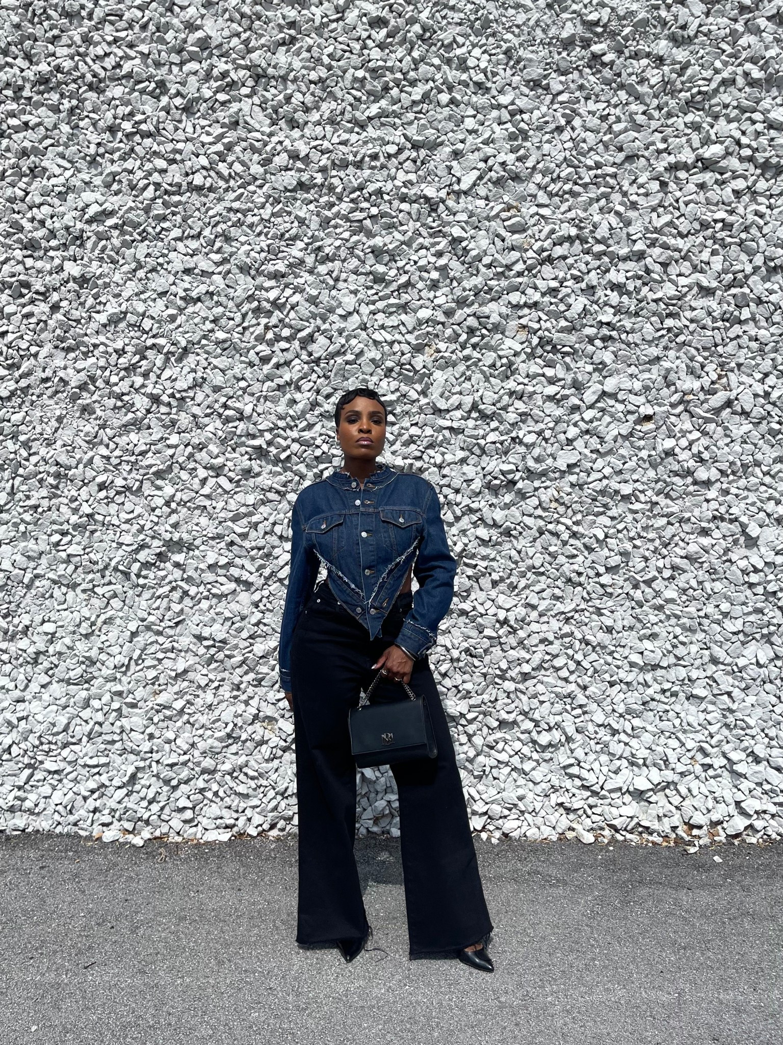 Edgy fashion, cropped denim jacket, pixie cut, style tips, fall fashion, black wide leg jeans, amo denim

#LTKStyleTip