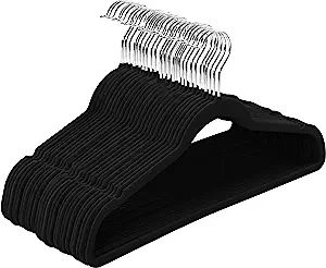 Utopia Home Premium Velvet Hangers 50 Pack - Non-Slip & Durable Clothes Hangers - Black Hangers w... | Amazon (US)