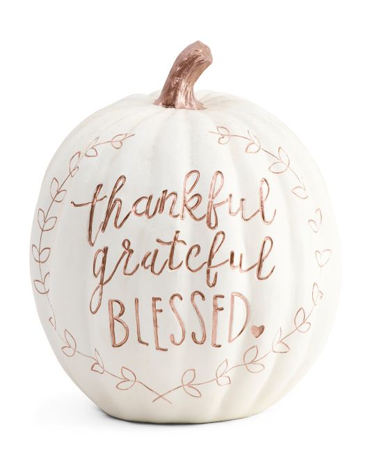 9in Thankful Grateful Pumpkin | TJ Maxx