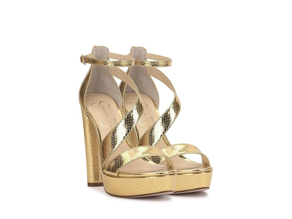 Jessica Simpson Iley Women's Sandals Gold : 7.5 M, Leather/Rubber | Zappos