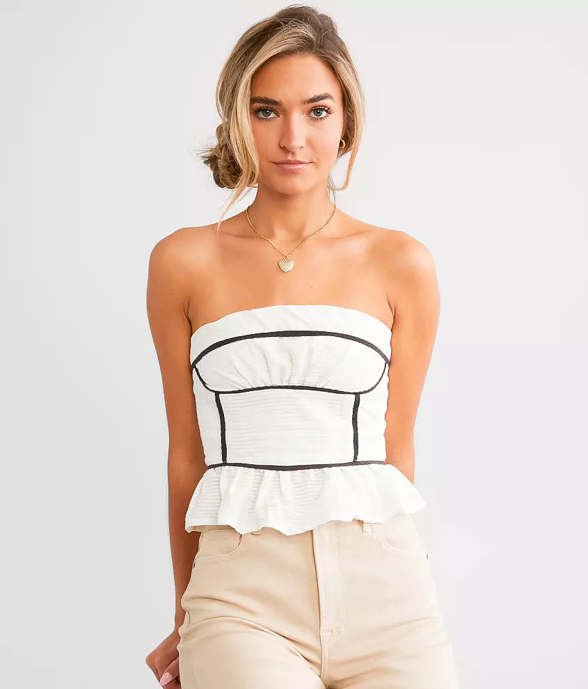 Tara Peplum Tube Top | Buckle