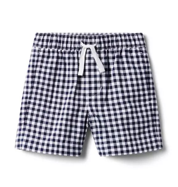 Gingham Poplin Pull-On Short | Janie and Jack