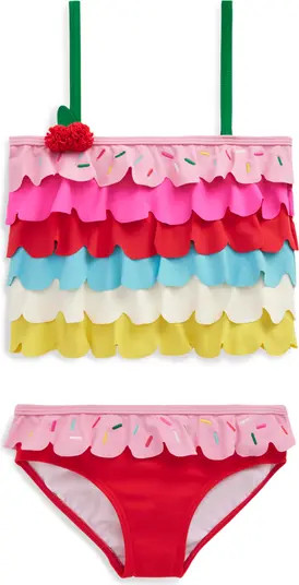 Kids' Ruffle UPF 50+ Two-Piece Swimsuit | Nordstrom
