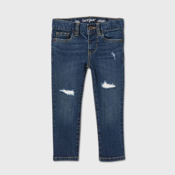 Toddler Girls' Lace Skinny Jeans - Cat & Jack™ Dark Wash | Target