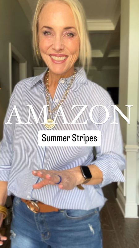 You can never go wrong with a classic blue and white striped button down. It’s always in style and always chic. Dress it up or down, it is a closet workhorse that you’ll be glad to have in rotation. And this one from Amazon is ideal. It’s soft yet still crisp. The perfect combination. If blue isn’t your thing, you’re in luck because this comes in 11 colored stripes and is sized S-XXL  

#LTKOver40 #LTKMidsize #LTKFindsUnder50