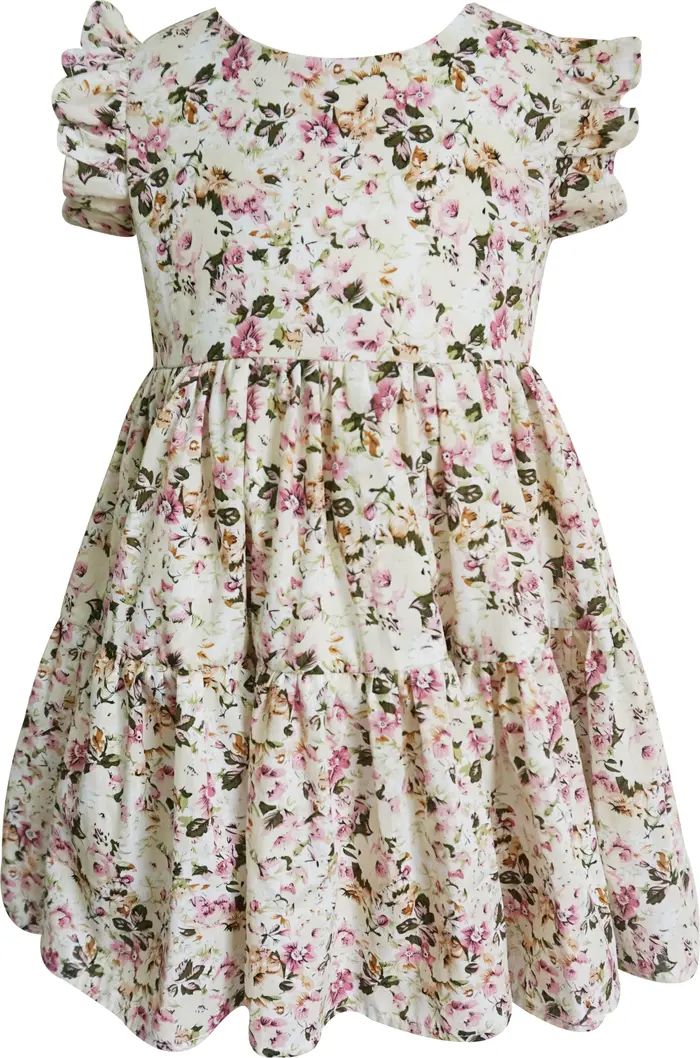 Kids' Floral Ruffle Cotton Tiered Party Dress | Nordstrom
